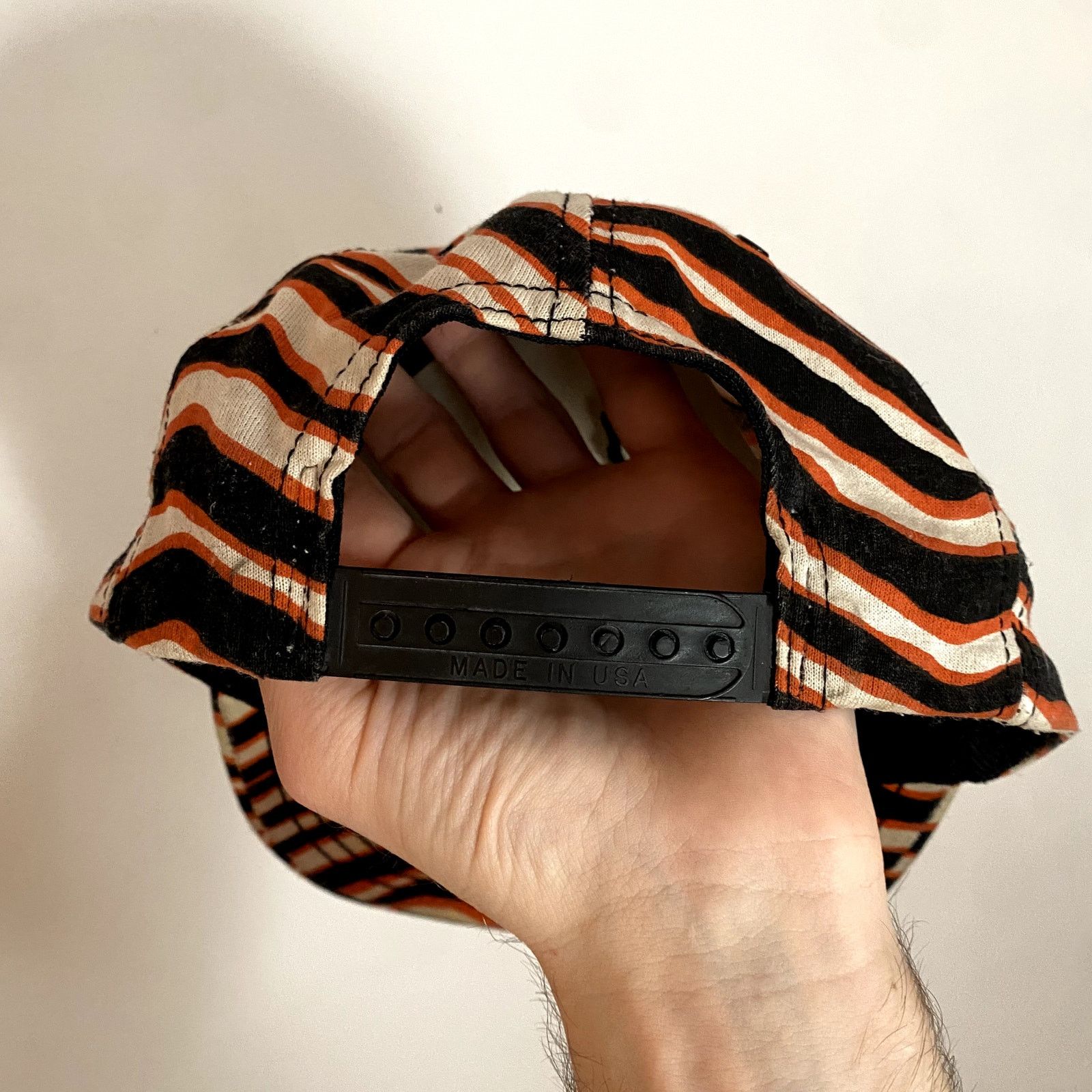 Harley Davidson × Vintage Vintage Harley Davidson Striped Wavy Snapback Hat Size ONE SIZE - 6 Thumbnail