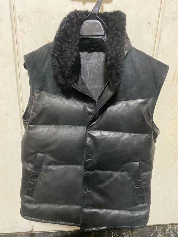 Isamu Katayama Backlash ISAMU KATAYAMA BACKLASH Leather Down Vest Size US S / EU 44-46 / 1 - 1 Thumbnail