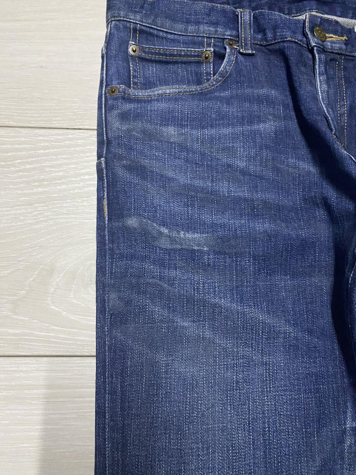 Tornado Mart Vintage Tornado Mart Blue Wash Twist Leg Bootcut Flare Jeans Size US 32 / EU 48 - 12 Thumbnail
