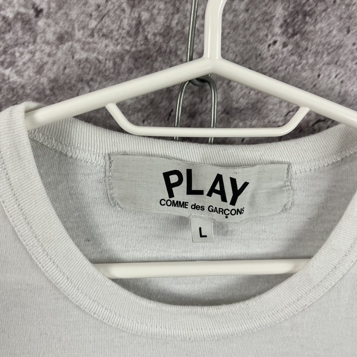 Comme des Garcons PLAY Come de Garçons Play T-Shirt Big Logo White Size L Size US L / EU 52-54 / 3 - 8 Thumbnail