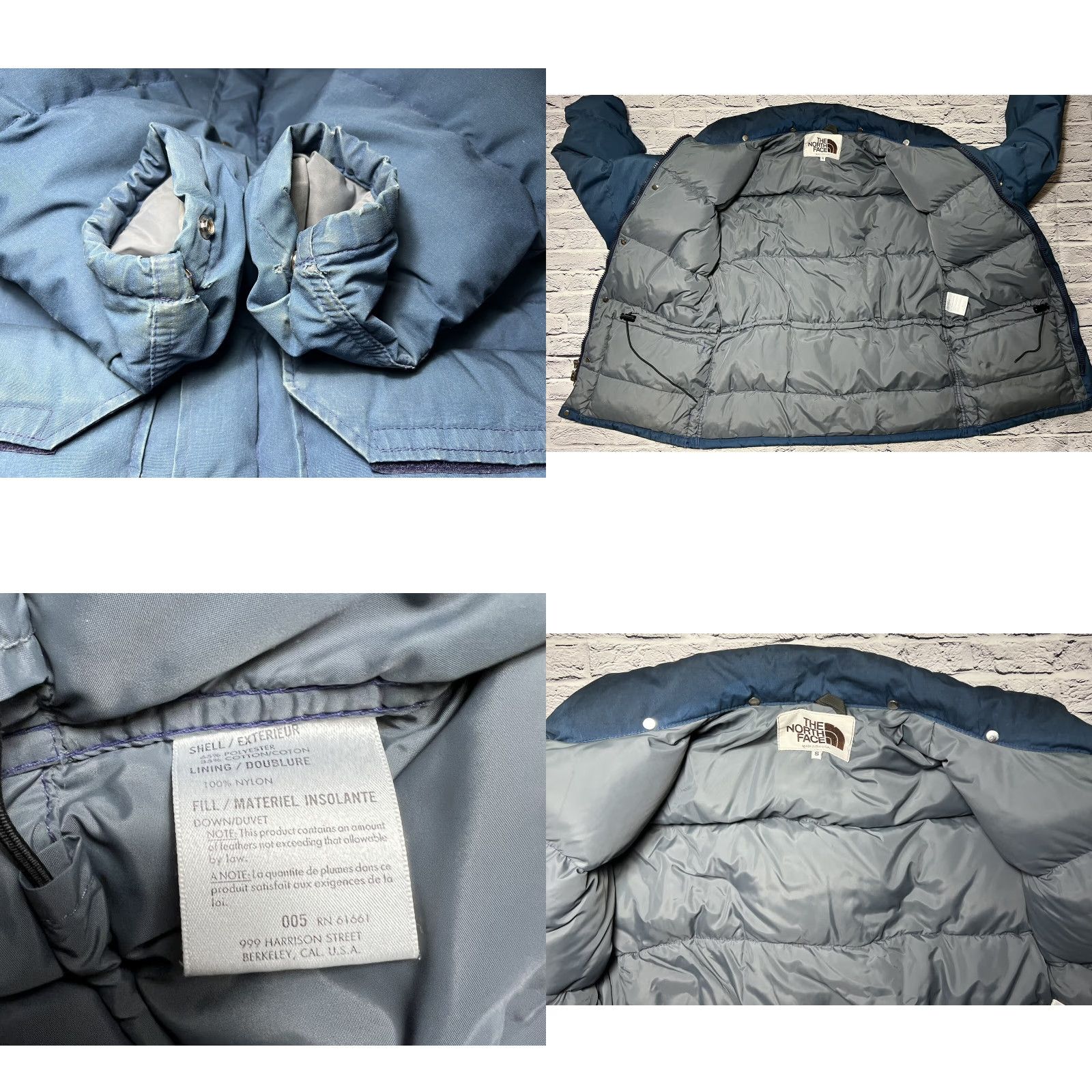 The North Face VINTAGE The North Face Down Puffer Coat Mens S / Womens M USA Navy Blue Puffer Jacket Mens Womens Size M / US 6-8 / IT 42-44 - 8 Thumbnail