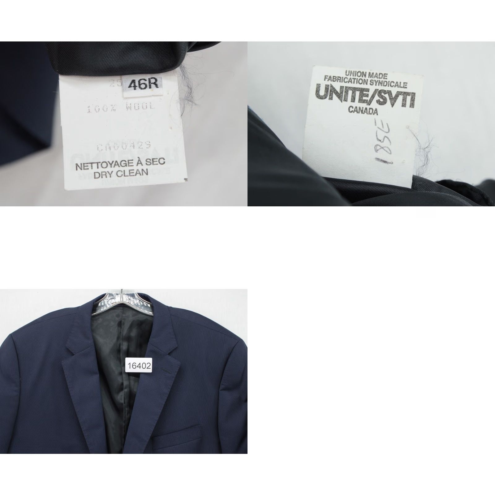 Peter Millar Peter Millar Sport Coat Blazer Men's 46R Blue Wool Notch Lapel Single-Breasted 2-Button Double-Vented Size 46R - 8 Thumbnail