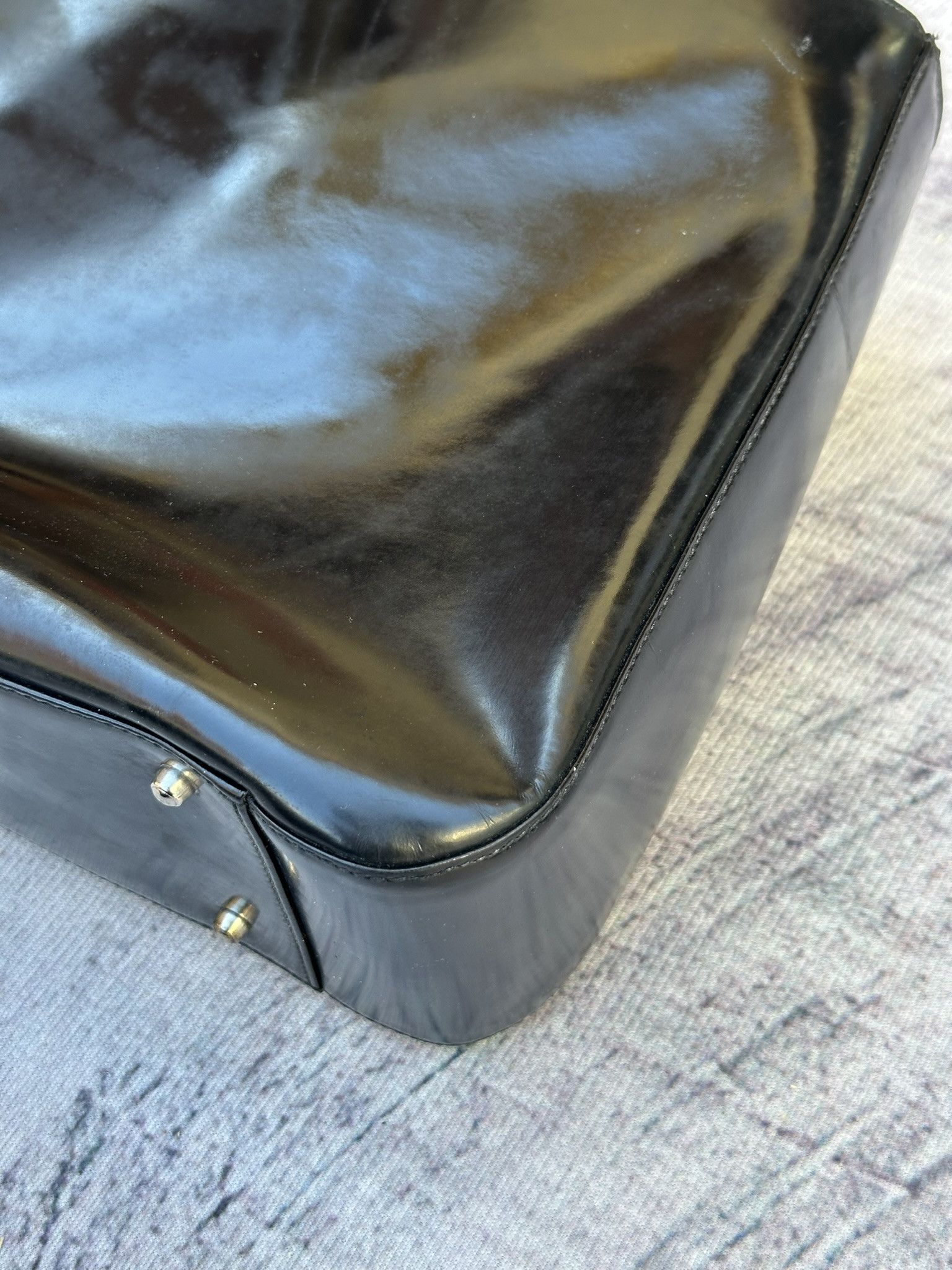 Gucci Gucci Handbag Black Patent Leather Interlocking G Logo Size ONE SIZE - 13 Thumbnail