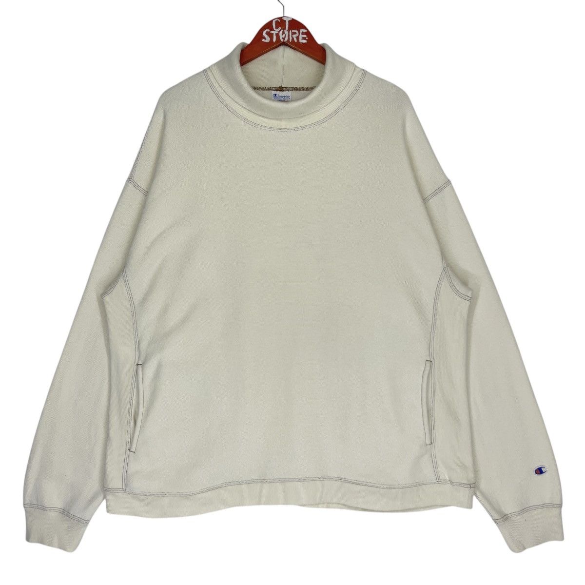 Champion × Vintage Vintage Champion Reverse Weave Turtleneck Sweatshirt Size XL Size US XL / EU 56 / 4 - 1 Thumbnail