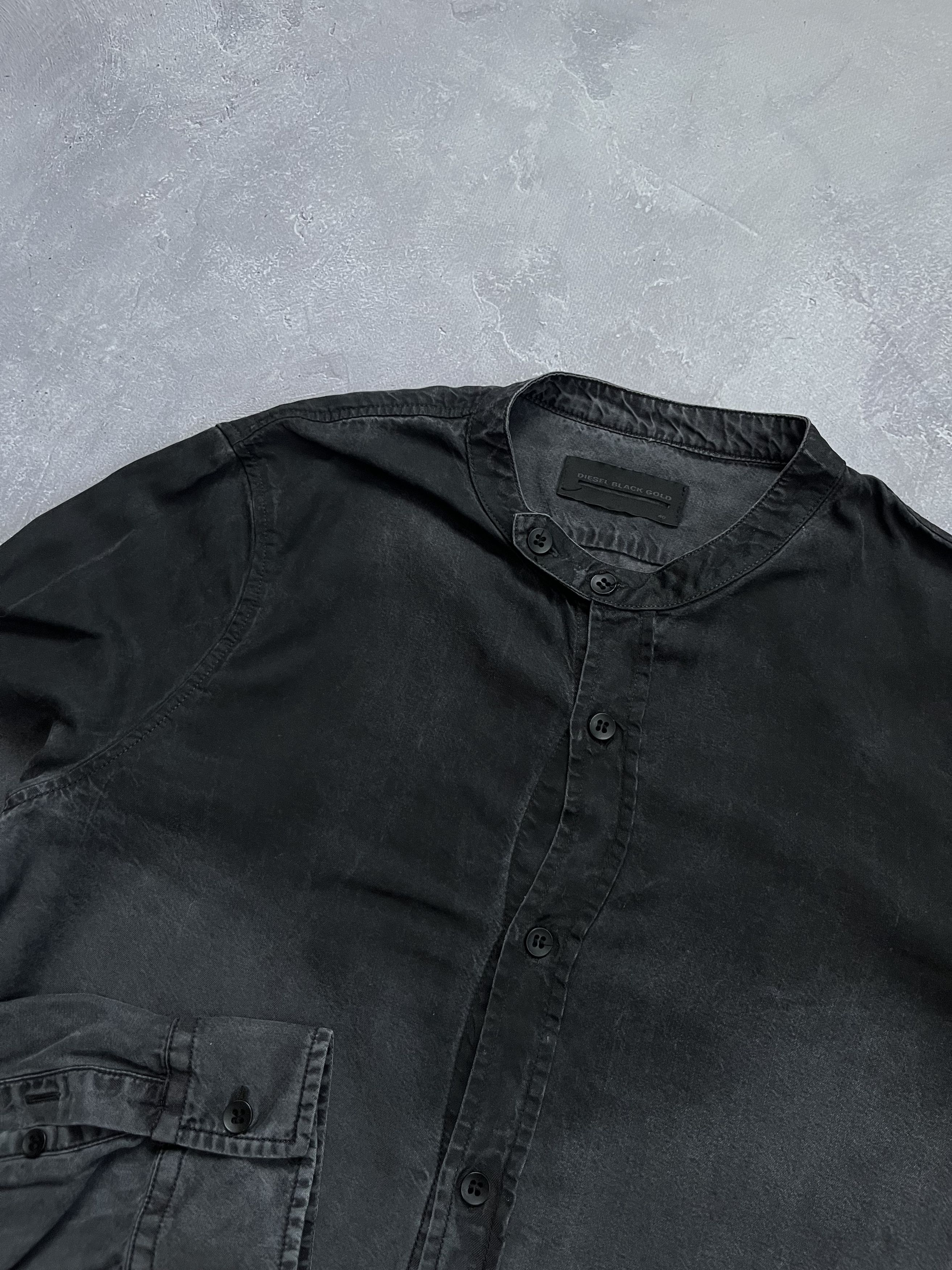 Diesel DIESEL BLACK GOLD LABEL Gray Shirt Long Sleeve Garment Dyed Size S / US 4 / IT 40 - 3 Thumbnail