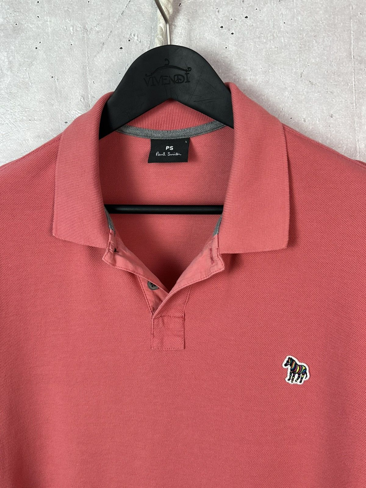 Paul Smith PS Paul Smith Logo Men’s Coral Cotton Short Sleeve Polo Size US L / EU 52-54 / 3 - 4 Thumbnail