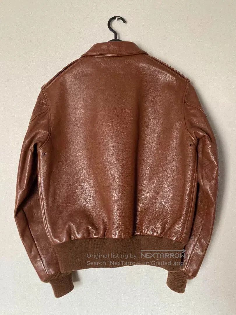 The Real McCoy's brown leather A2 jacket by The Real McCoy's. Size US M / EU 48-50 / 2 - 2 Thumbnail
