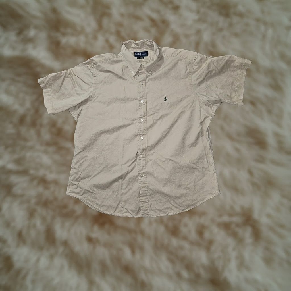 Ralph Lauren Ralph Lauren Shirt Mens 2XL Beige Classic Fit Button Down Short Sleeve Pony Size US XXL / EU 58 / 5 - 1 Thumbnail