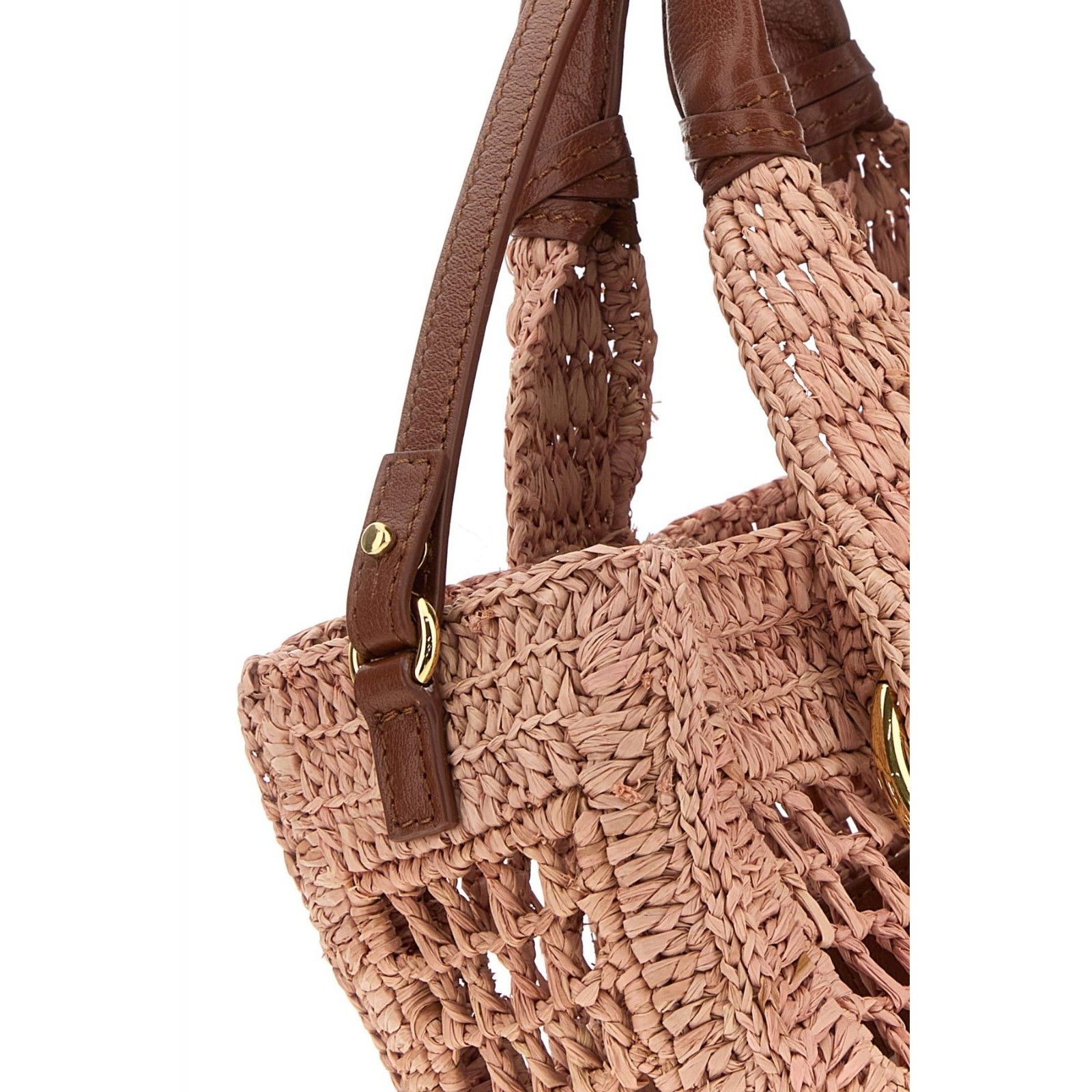 Chloe Chloe Summer Banana Summery Beige Raffia Crochet Tote Bag Ne Size ONE SIZE - 4 Thumbnail