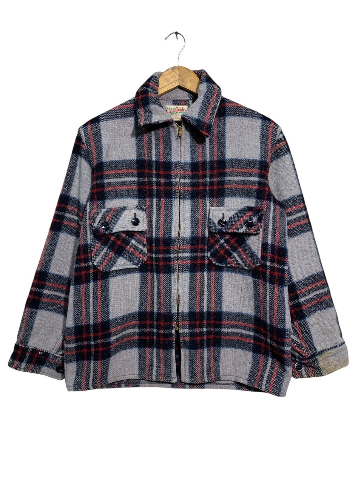 🔥40s VTG NORTH COUNTRY PLAID TARTAN WORKSHIRTS