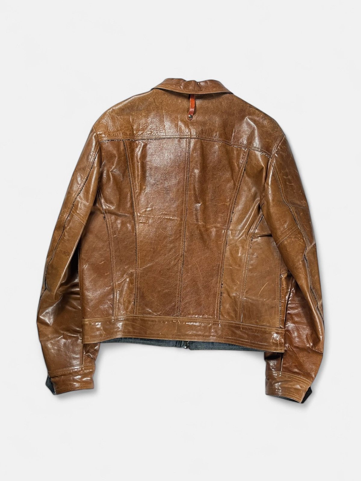 Isaac Sellam Experience Isaac Sellam Experience - Distressed Brown Leather Jacket Size US L / EU 52-54 / 3 - 5 Thumbnail
