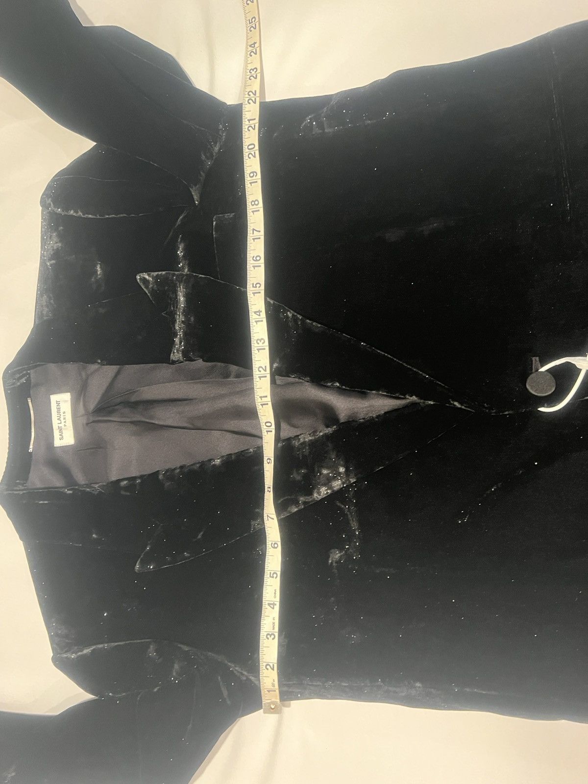 Saint Laurent Paris Saint Laurent velvet metal shimmering Blazer. 50/40 $2890 Size 40R - 3 Thumbnail