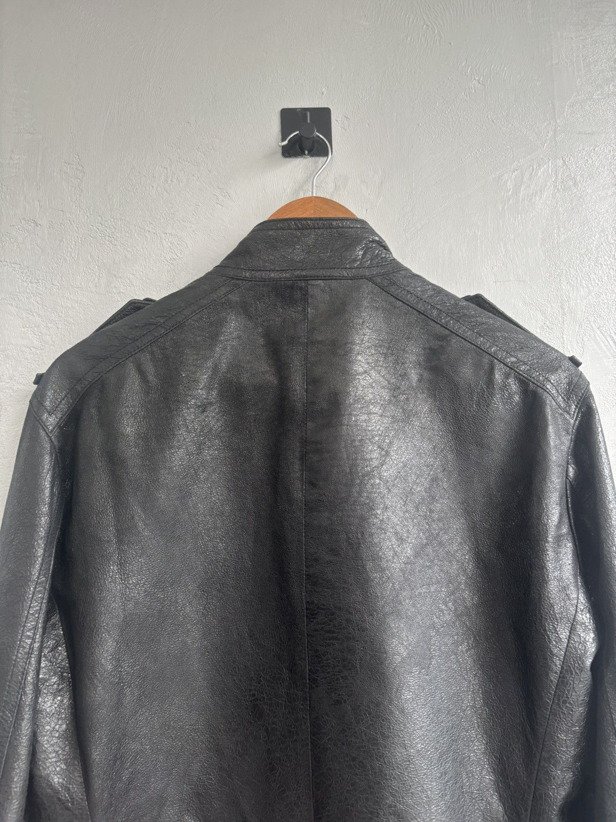 Ann Demeulemeester Ann Demeulemeester SS2003 cracked leather biker jacket Size US M / EU 48-50 / 2 - 14 Thumbnail