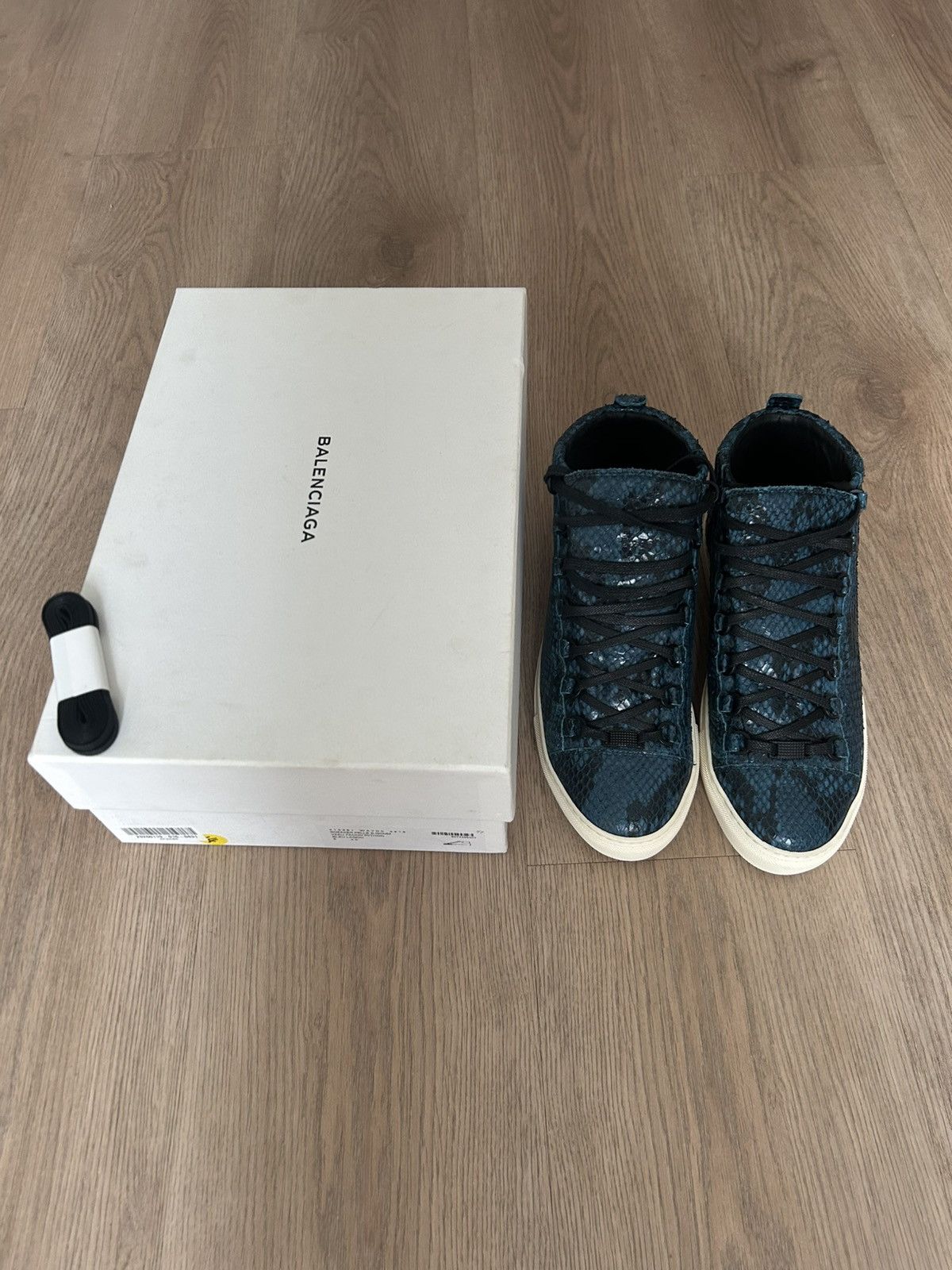 Balenciaga Balenciaga Arena Hightop Python Sneakers Size US 8 / EU 41 - 2 Thumbnail