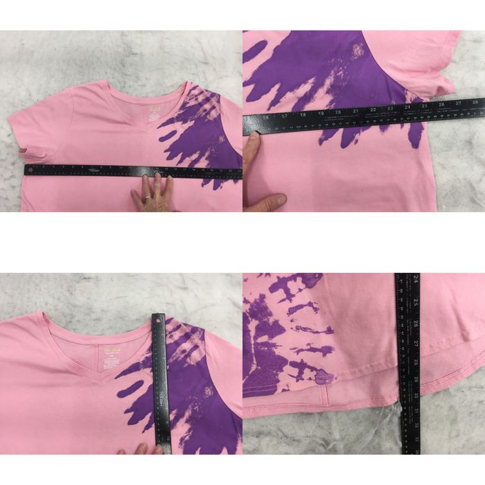 Tek Gear Tek Gear Shirt Plus Size 2X Pink Purple Short Sleeve V Neck  Essential Gear Soft