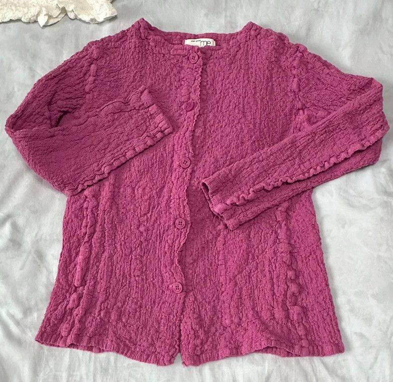 Issey Miyake Issey Miyake size:one size Pink pleated cardigan Size M / US 6-8 / IT 42-44 - 1 Thumbnail
