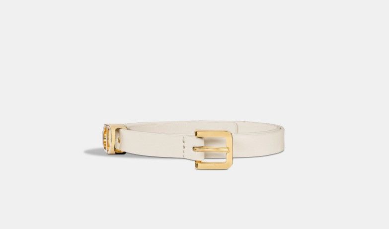 Dior o1w1db10325 Size: OS / B0439UBQ Montaigne Loop Belt in White Size ONE SIZE - 1 Thumbnail