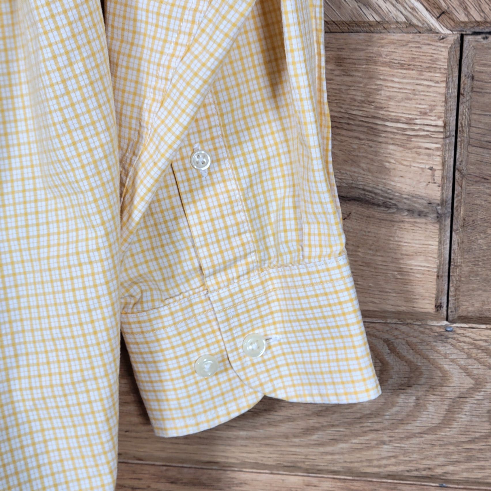 Tommy Hilfiger Tommy Hilfiger Mens Shirt Button-Down Plaid Flag Yellow White Multicolor 100% Cotton Long Sleeve XL? Size US L / EU 52-54 / 3 - 5 Thumbnail