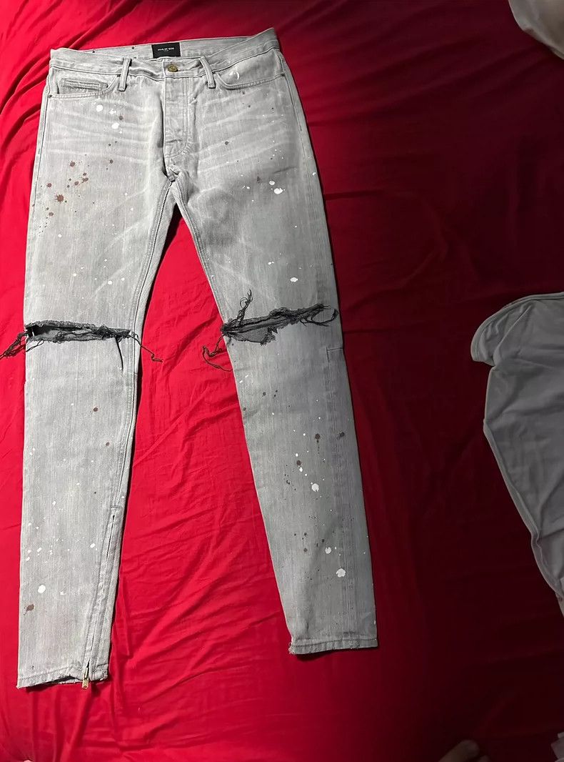 Fear of God Fear of God 5th Union Distressed Jeans Size US 33 - 1 Thumbnail