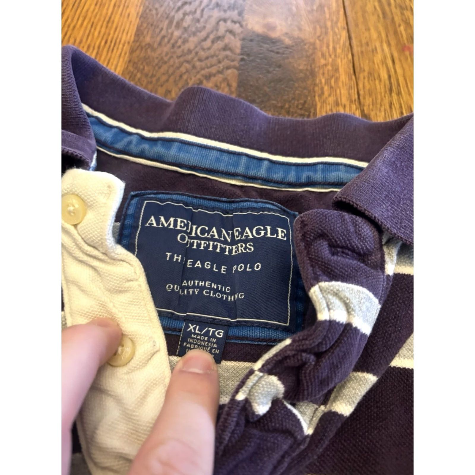 American Eagle Outfitters VINTAGE American Eagle Outfitters Eagle Polo Shirt XL Purple Men Polo 1990s 2000s Boys Girls Adult? Size US XL / EU 56 / 4 - 2 Thumbnail