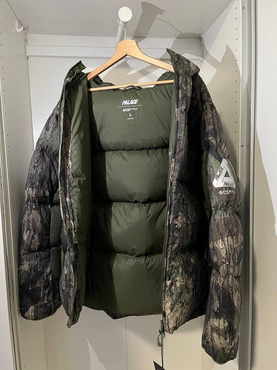 Palace Pertex Matte Balaclava Puffa Deep Forest Winter 2023