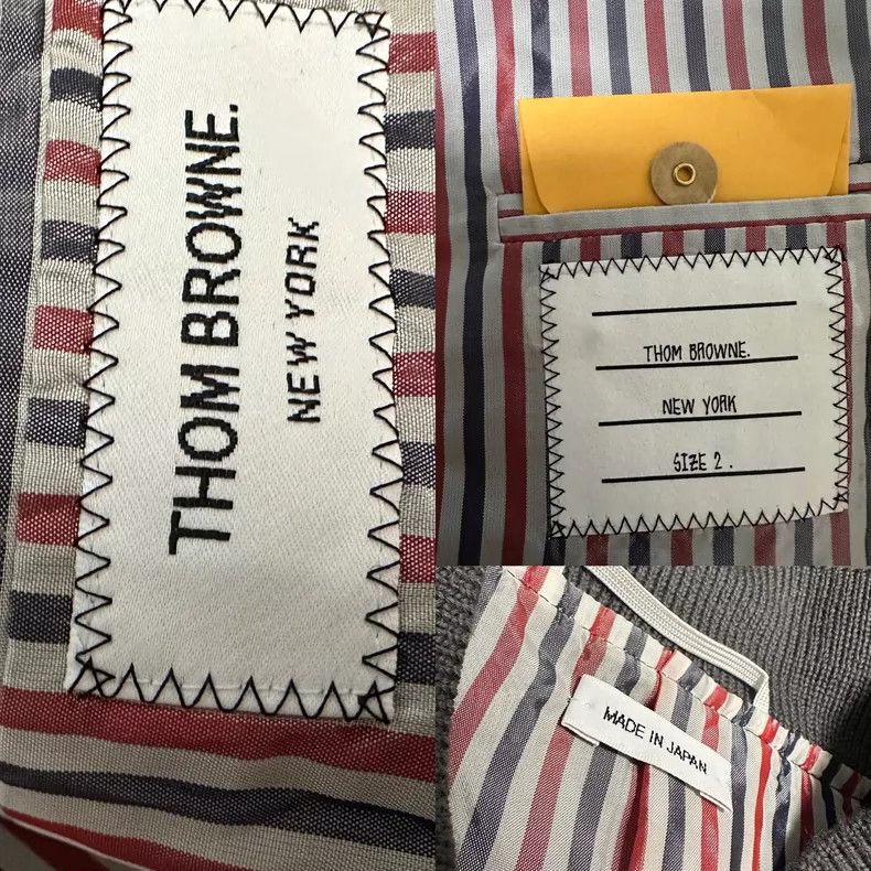 Thom Browne Thom Browne Medium gray dark four-bar baseball suit jacket Size US M / EU 48-50 / 2 - 4 Thumbnail