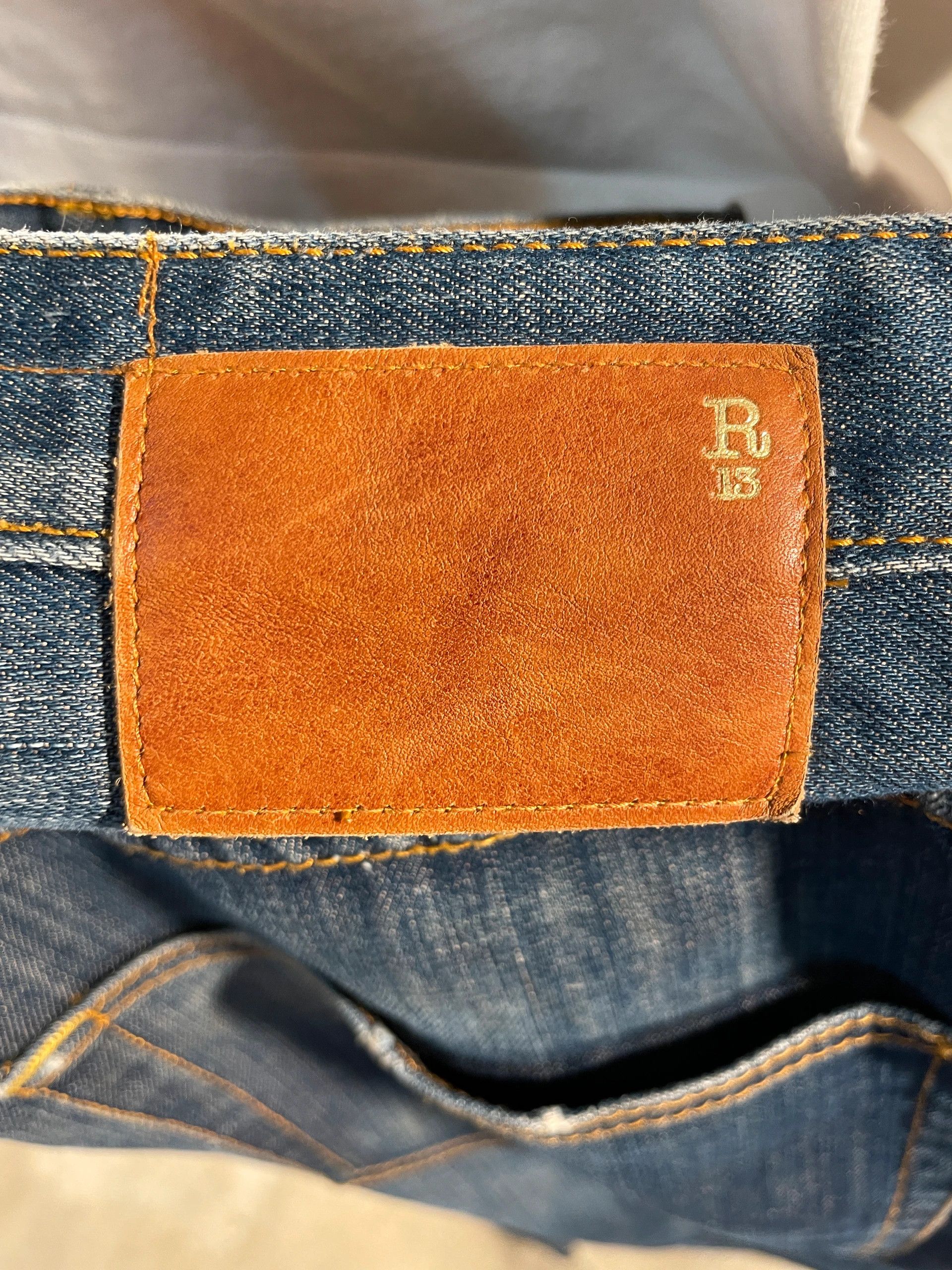 R13 R13 Slouch Skinny Denim Jeans Size 27" / US 4 / IT 40 - 4 Thumbnail