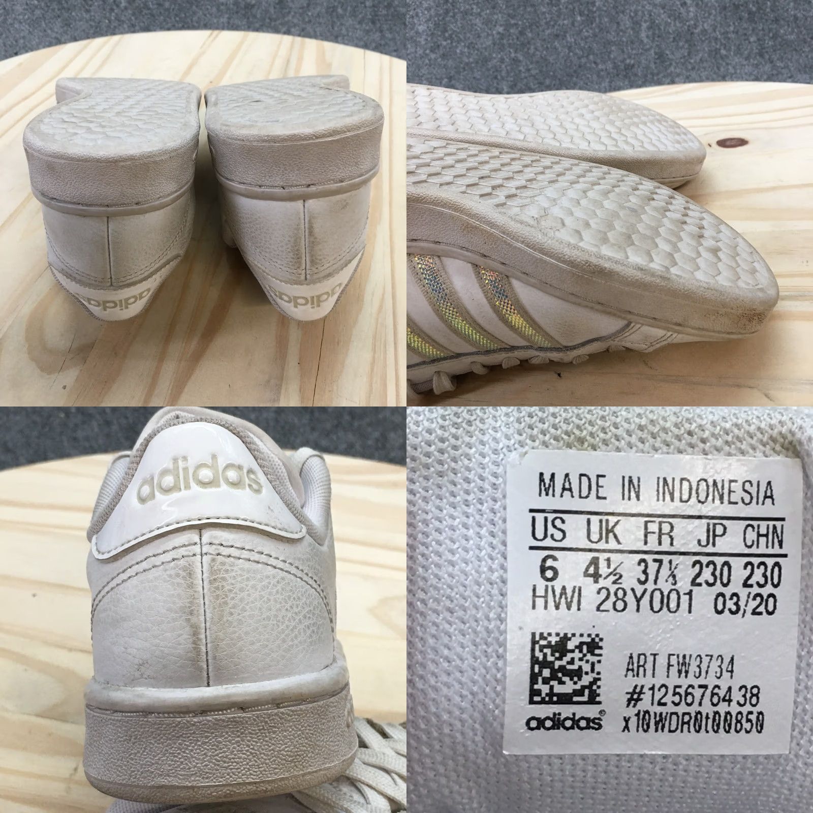 Adidas Adidas Sneaker Womens 6 White Grand Court Lace Up Casual Comfort Leather FW3734 Size US 6 / IT 36 - 9 Thumbnail