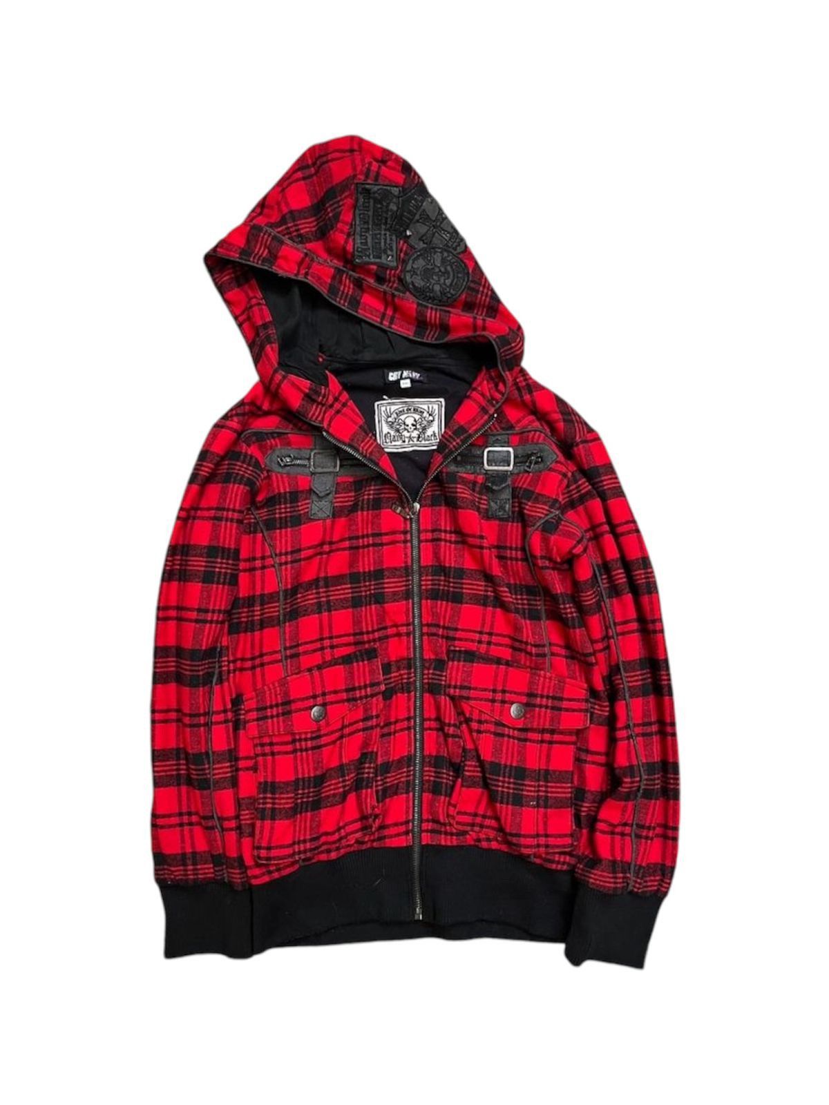 If Six Was Nine × Japanese Brand × Le Grande Bleu (L.G.B.) Crt navy black tartan ziphood Size US S / EU 44-46 / 1 - 1 Thumbnail