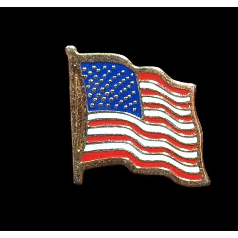Other Patriotic Red White And Blue Enamel On Gold Tone Metal Unite Size ONE SIZE - 1 Thumbnail