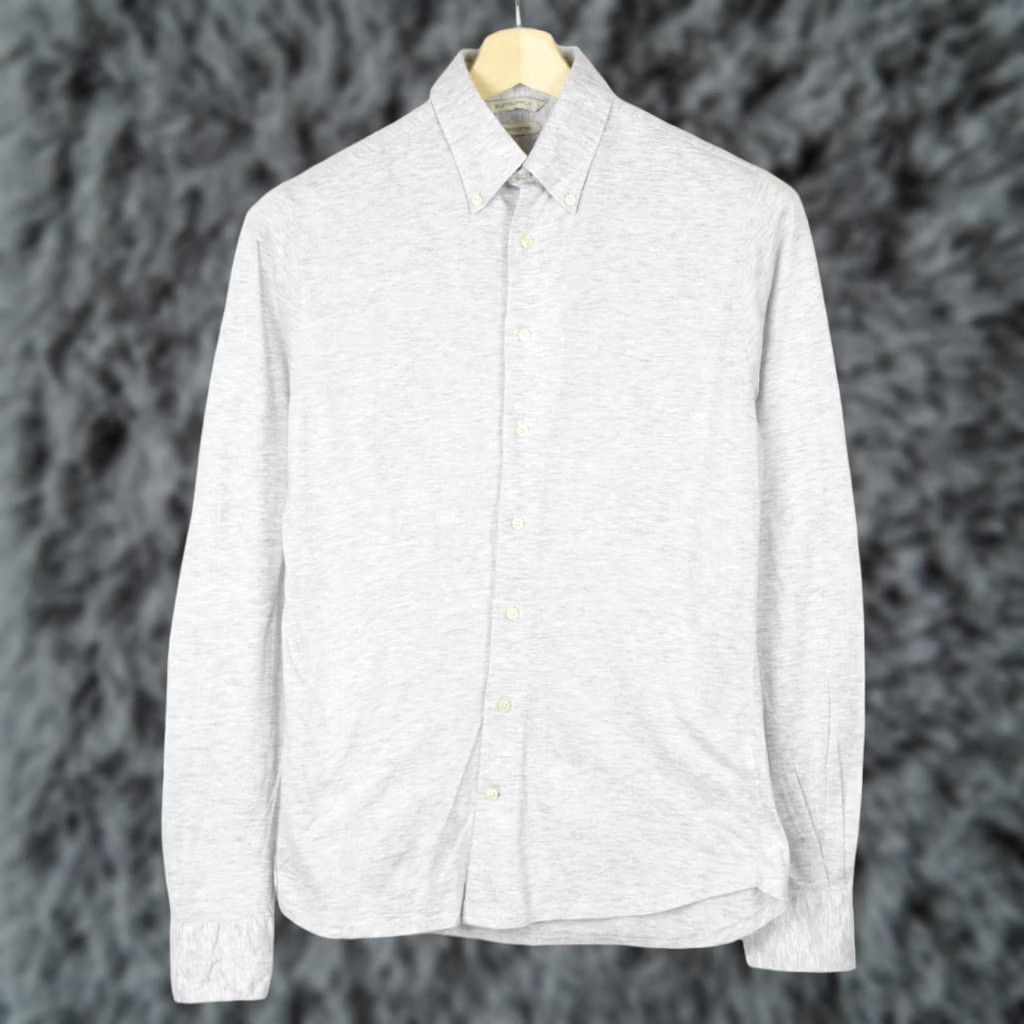 Suitsupply SUITSUPPLY Shirt Men Extra Slim Egyptian Cotton Washed Button Up Grey 37 Size 36R - 1 Thumbnail