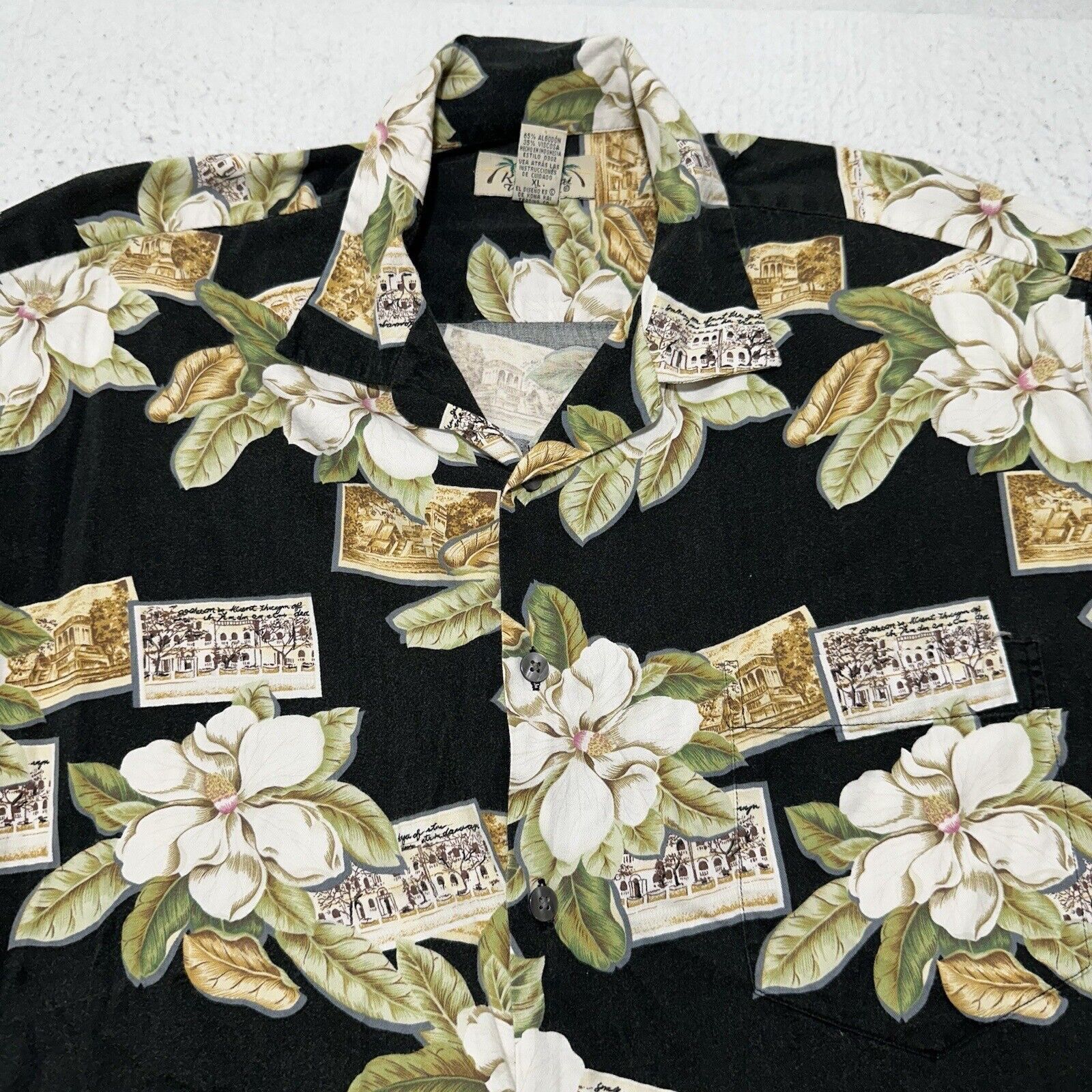 Other Kona Kai XL Hawaiian Button Up Shirt Floral Postcard Pattern Size US XL / EU 56 / 4 - 2 Thumbnail