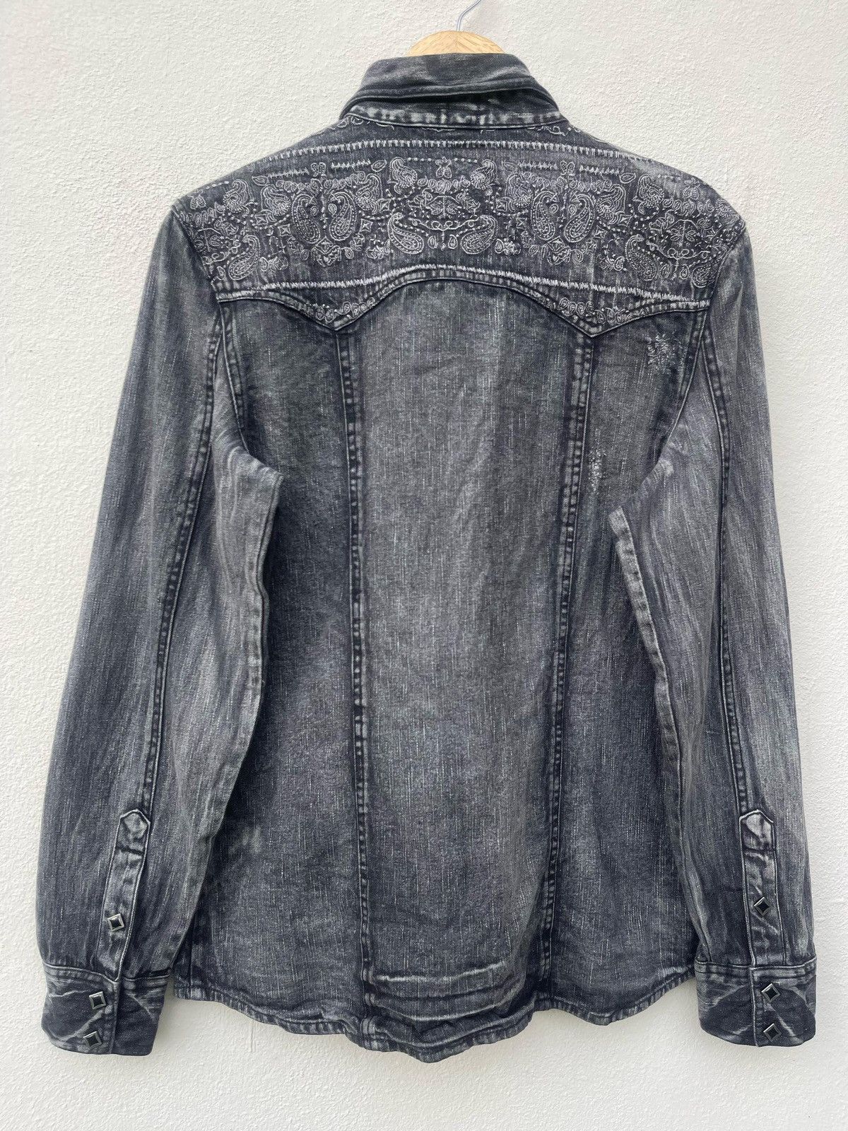 If Six Was Nine × Japanese Brand × Le Grande Bleu (L.G.B.) Semantic Design Wash Denim Western Shirt Size US S / EU 44-46 / 1 - 18 Thumbnail