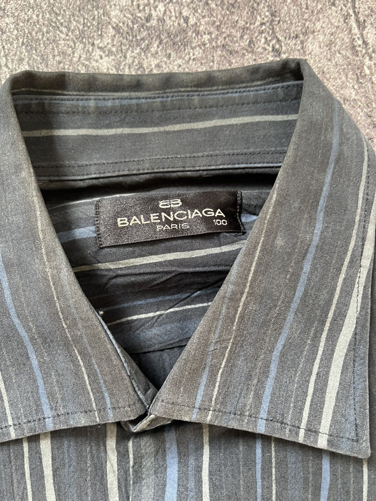 Balenciaga Vintage Balenciaga button ups striped shirt Size US L / EU 52-54 / 3 - 5 Thumbnail