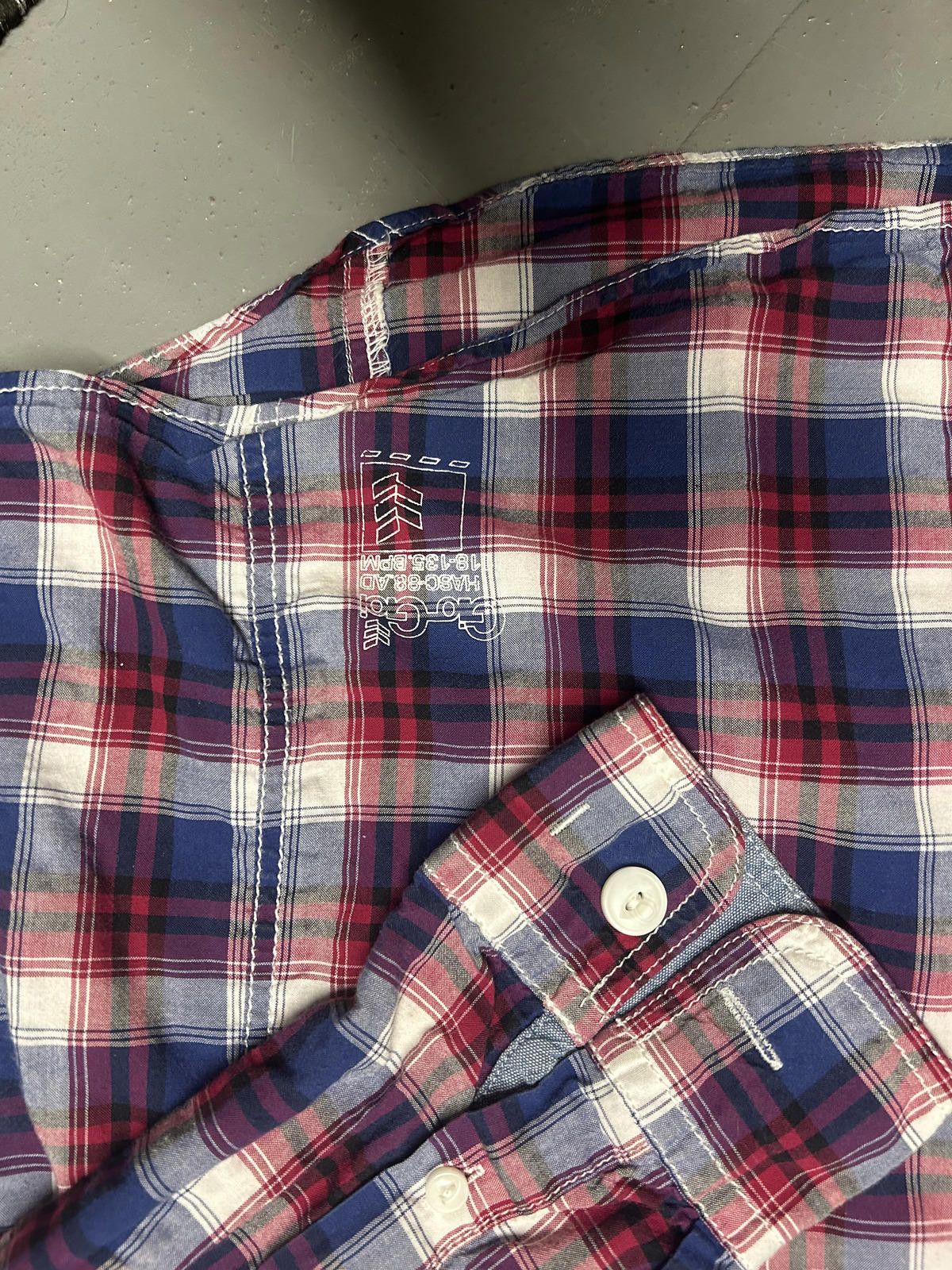 Designer Stylish Plaid Shirt with Denim Detail Size US M / EU 48-50 / 2 - 4 Thumbnail