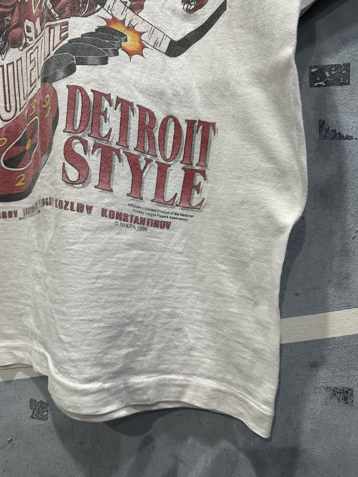 NHL × Vintage Vintage NHL Russian Roulette Detroit Style T-shirt Size US M / EU 48-50 / 2 - 6 Thumbnail