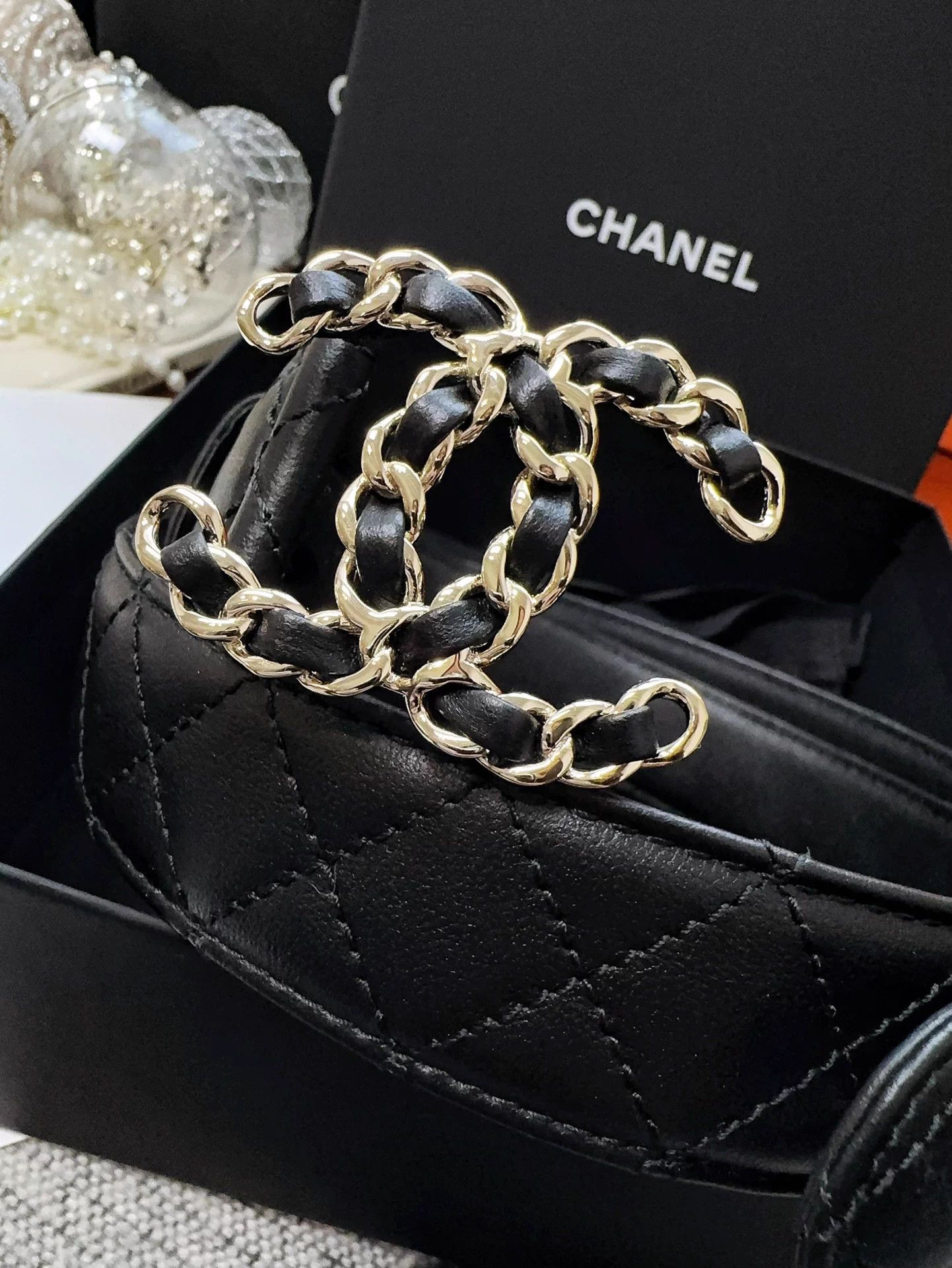 Chanel Chanel Classic Black Quilted Leather Chain CC Belt 80/32 Size ONE SIZE - 2 Thumbnail