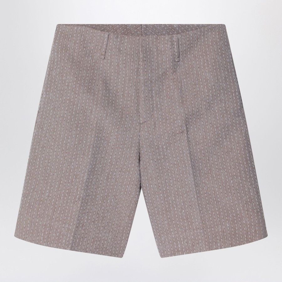 Fendi o1d2blof0226 Bermuda Shorts in Beige Size US 32 / EU 48 - 1 Thumbnail
