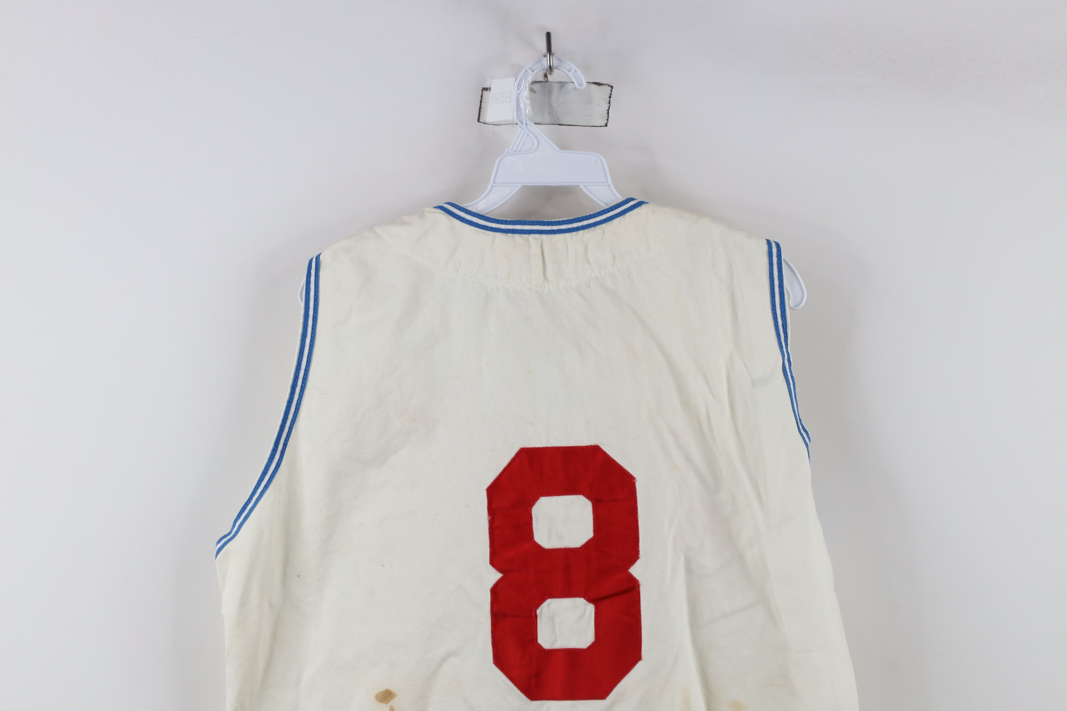 Vintage Vintage 50s Stitch Sleeveless Baseball Jersey White USA Size US XL / EU 56 / 4 - 14 Thumbnail