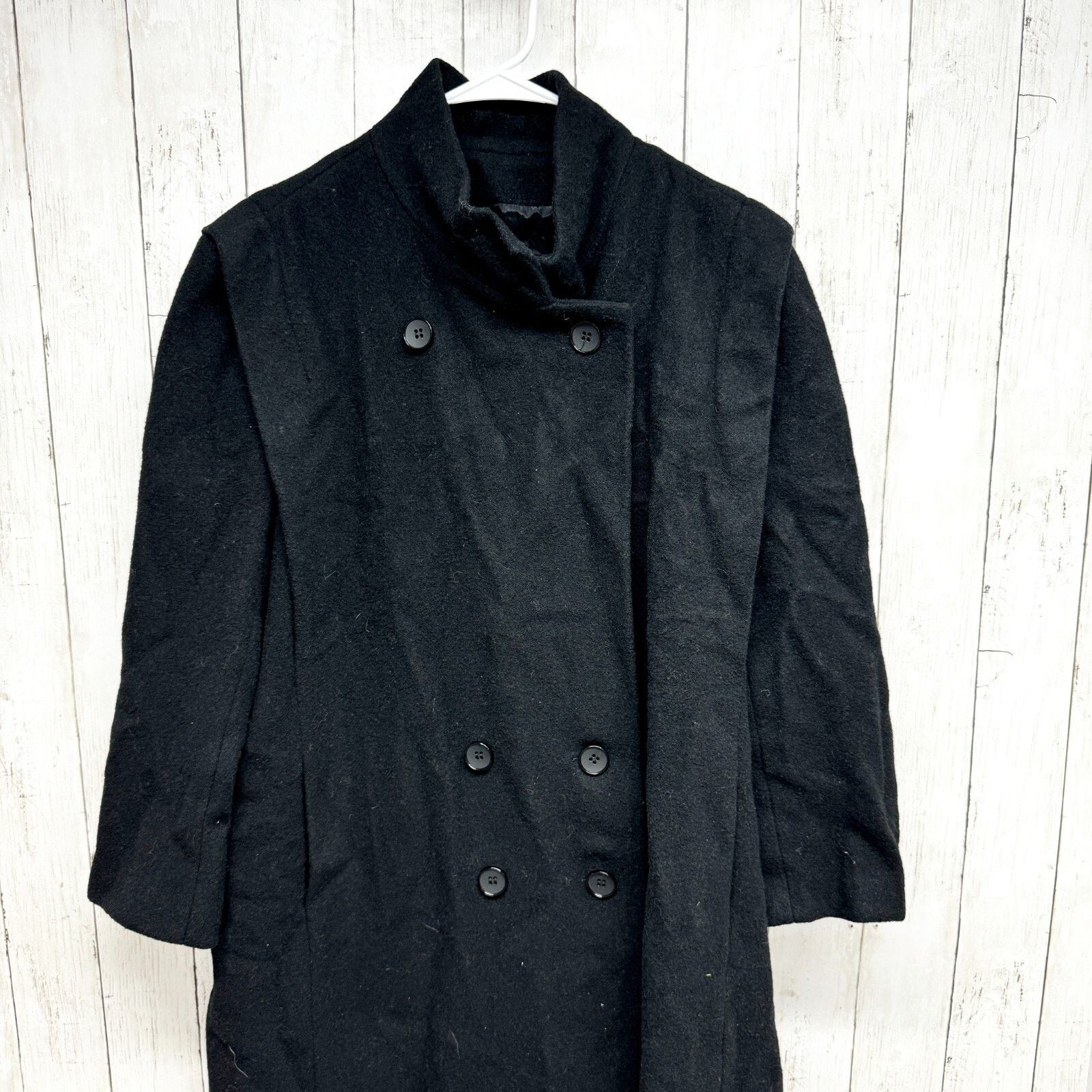 Vintage Vintage Projections Coat Black Peacoat Button Front Outdoor Size L / US 10 / IT 46 - 1 Thumbnail