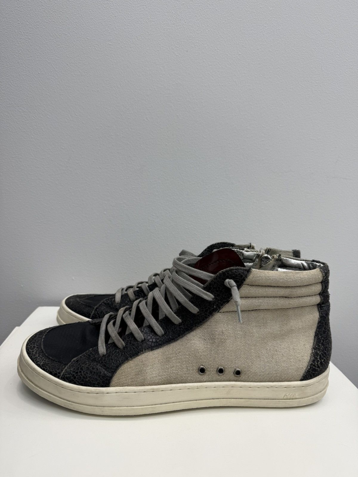 P448 Golden Goose Style Leather Hi-Top Sneakers