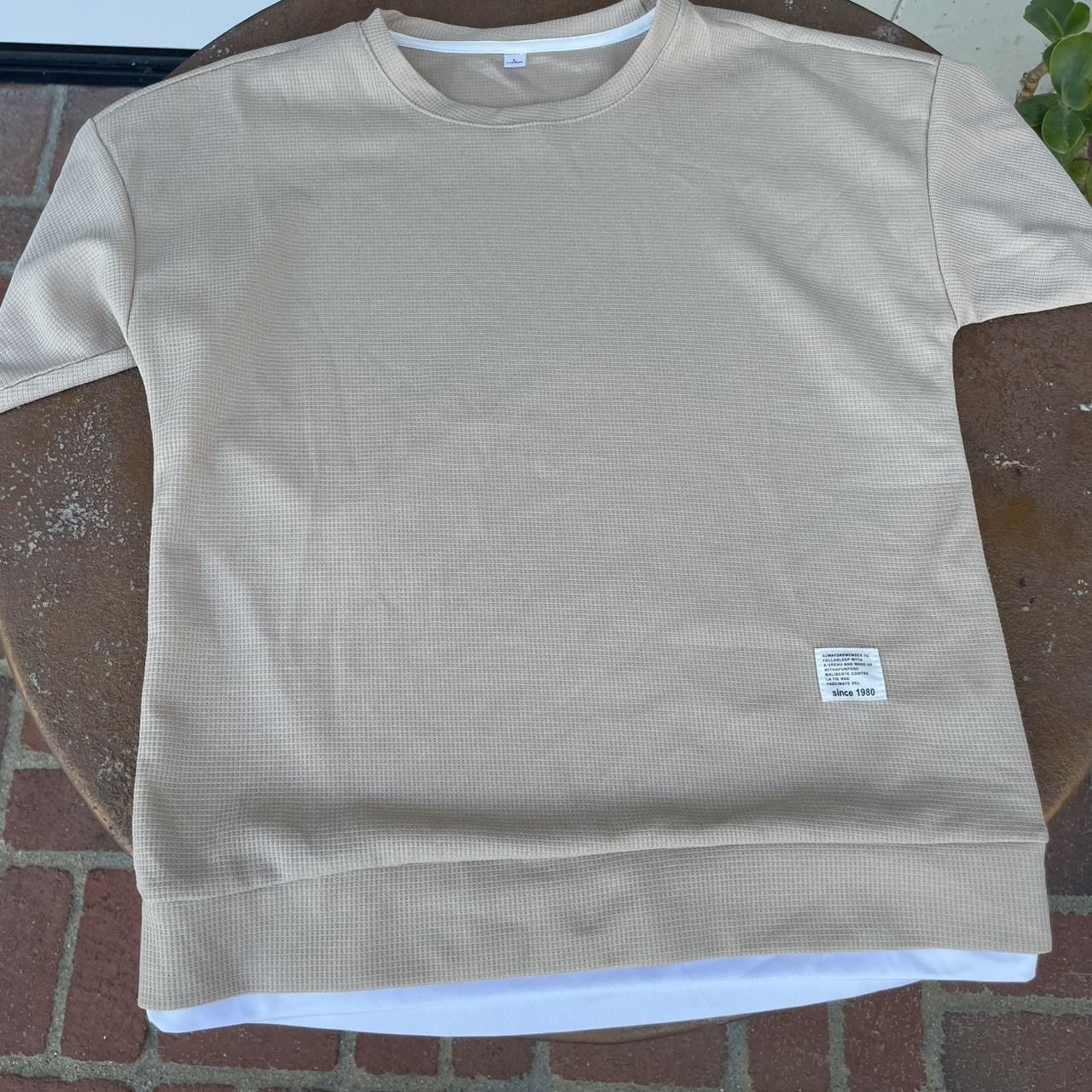 Zara Tan and white casual loungewear set / fits like a mens s Size US S / EU 44-46 / 1 - 4 Thumbnail