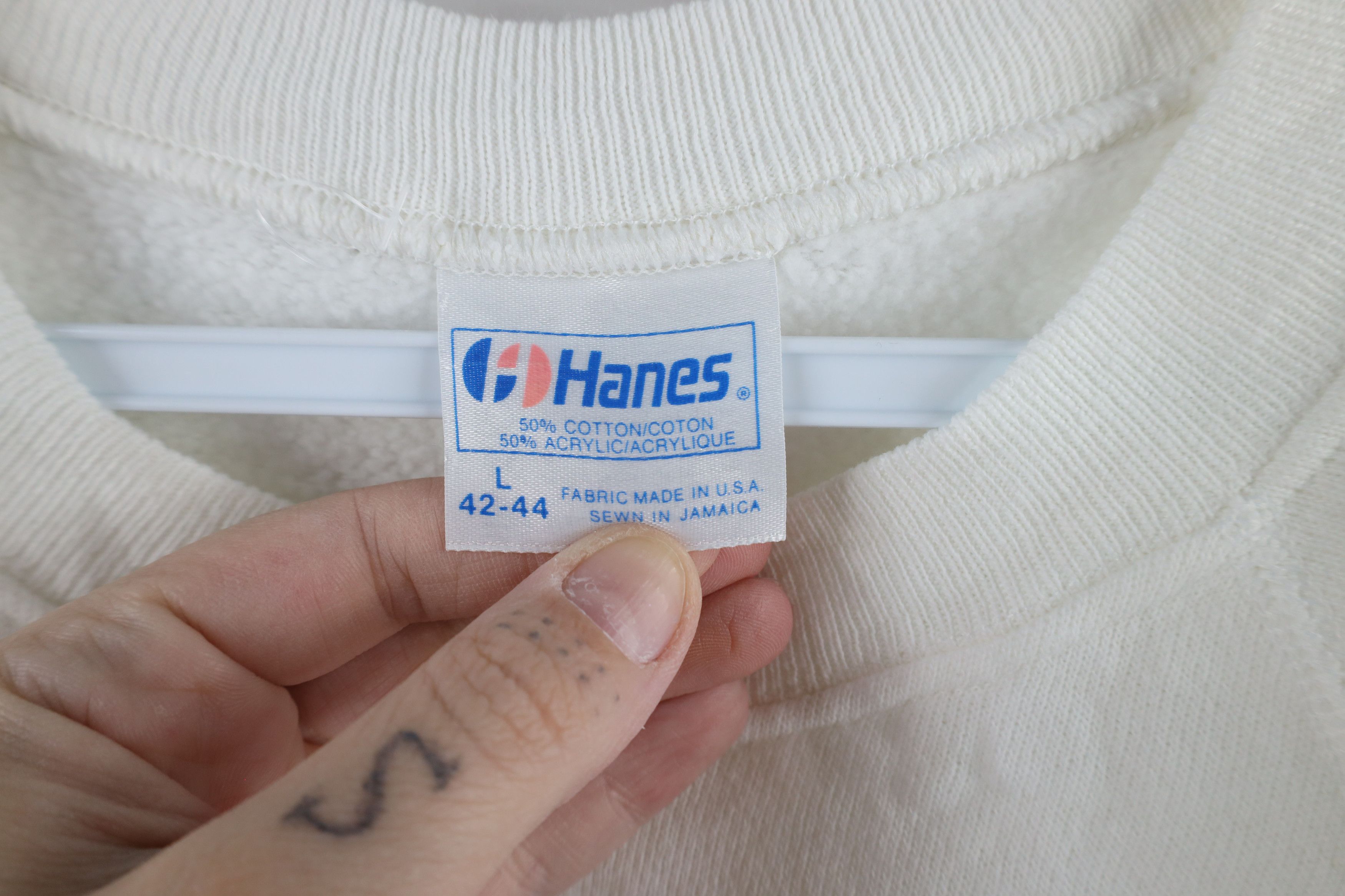 Hanes × Vintage Vintage 80s Tandem Computers On COO Sweatshirt White USA Size US L / EU 52-54 / 3 - 6 Thumbnail