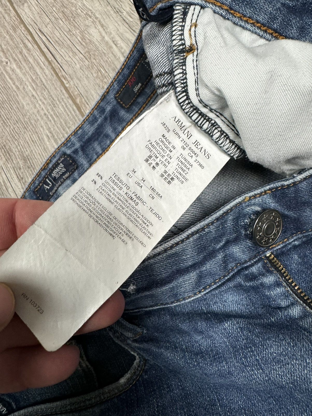 Armani Armani Jeans metal logo luxury Japanese style size 34 Size US 34 / EU 50 - 4 Thumbnail