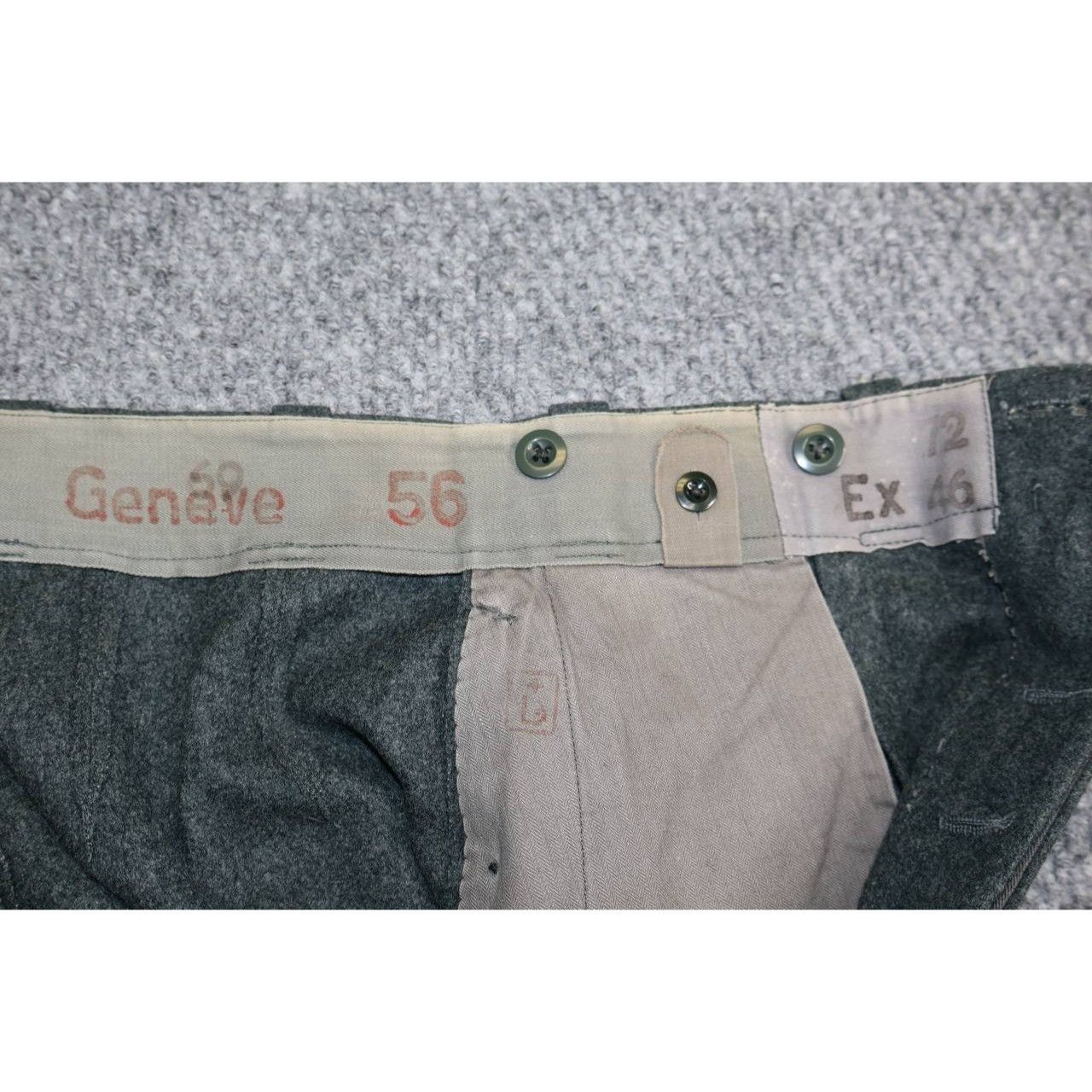 Vintage Vintage 1940s Military Wool Trousers Gray High Waisted Size US 34 / EU 50 - 3 Thumbnail