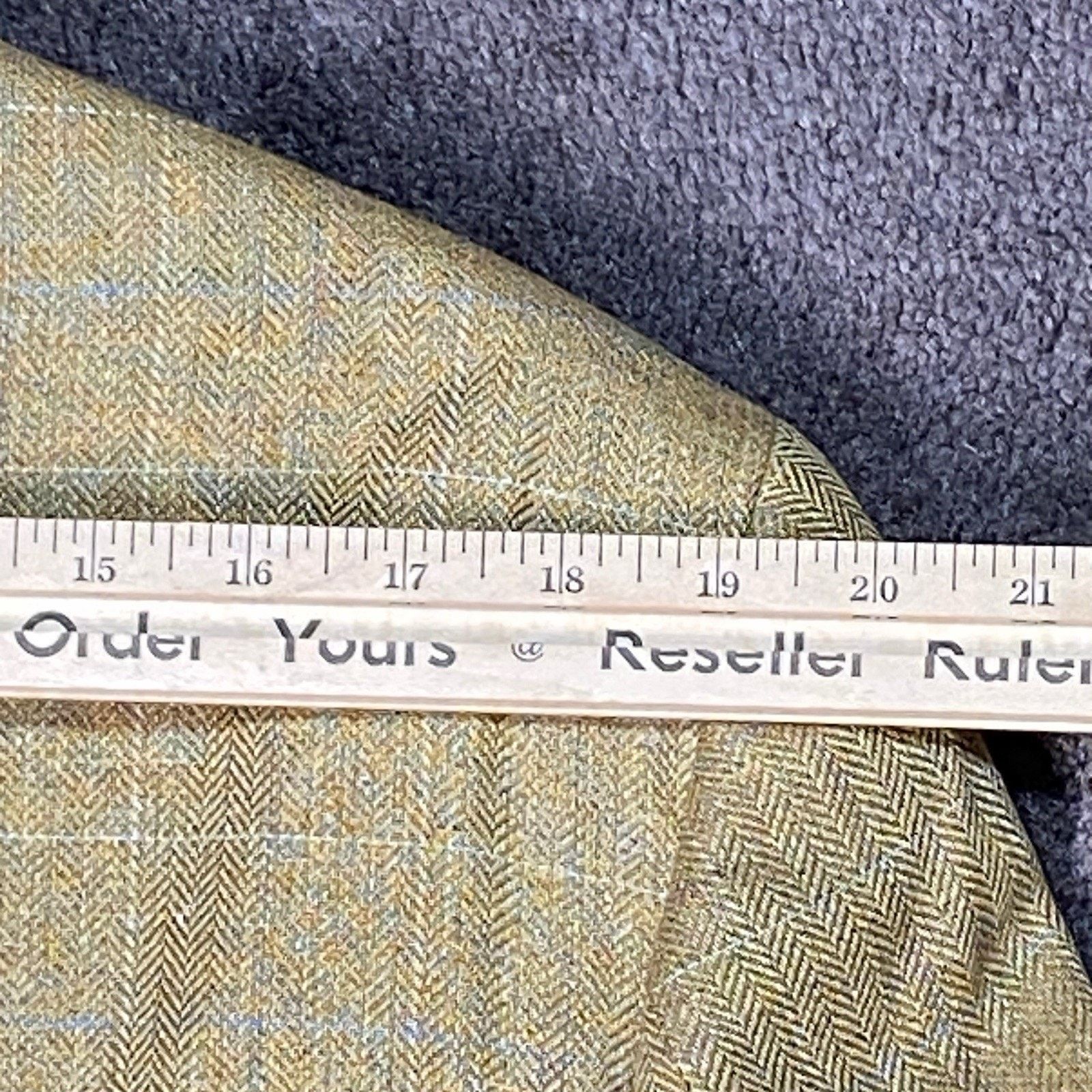 Lands' End Lands' End Men 44 LONG 100% Silk Herringbone Blazer Size 44L - 15 Thumbnail