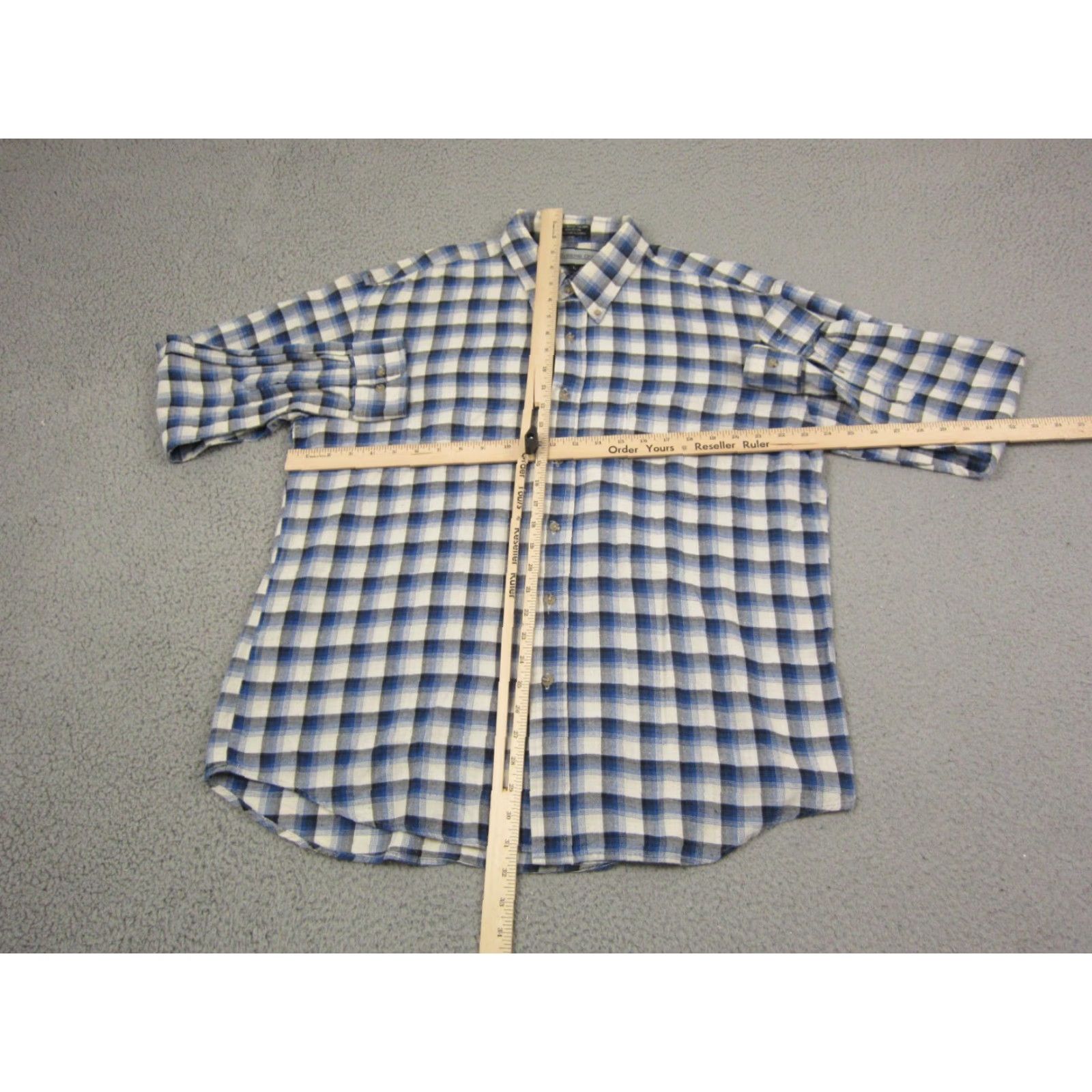 Members Only VINTAGE Members Only Shirt Mens Adult Large Blue Plaid Flannel Cotton 80s Shirt Button-Up 90s Theme Size US L / EU 52-54 / 3 - 6 Thumbnail