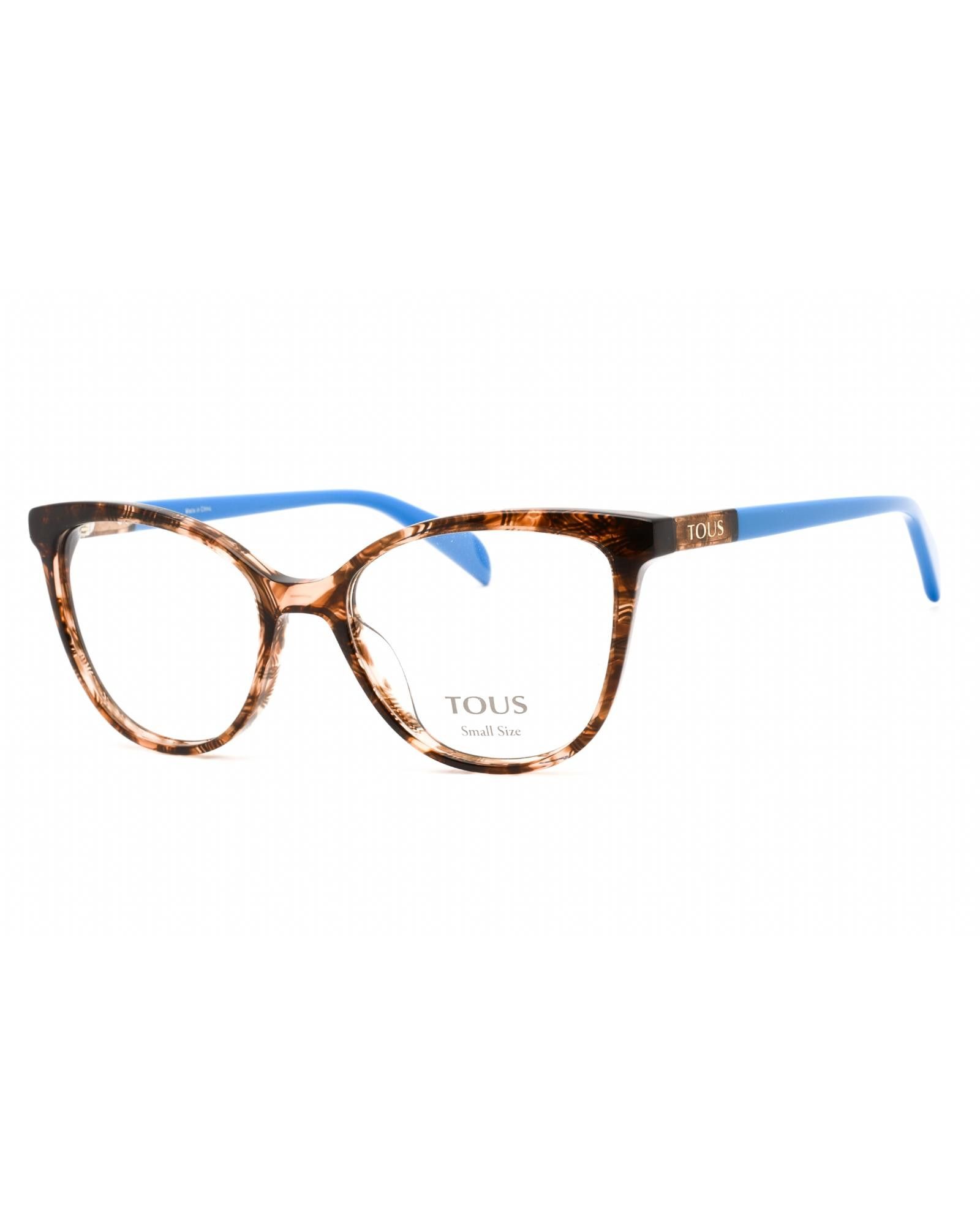 image of Tous Vtob35L Eyeglasses Brown Fantasy / Clear Lens, Women's
