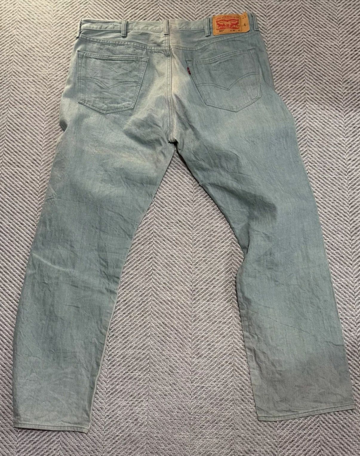 Levi's Levi's 501 Light Wash Blue Jeans, Long Pants K24 Size US 38 / EU 54 - 7 Thumbnail