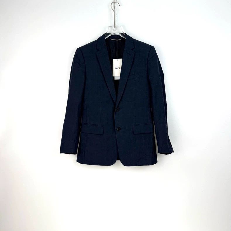 Dior Dior Dark blue plaid wool tweed suit 2502-Nextarrow Size 44R - 3 Thumbnail